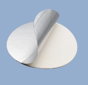 Sello foil de aluminio de 2 piezas con respaldo de cartón, espesor 0.025”, ideal para sellado por inducción en envases de plástico o vidrio – Sellaempaq